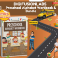 A teacher using The Ultimate Alphabet Workbook Bundle – No Prep & FUN in a classroom literacy center