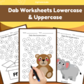 Hands-on preschool learning with a fun letter tracing worksheet from The Ultimate Alphabet Workbook Bundle – No Prep & FUN.