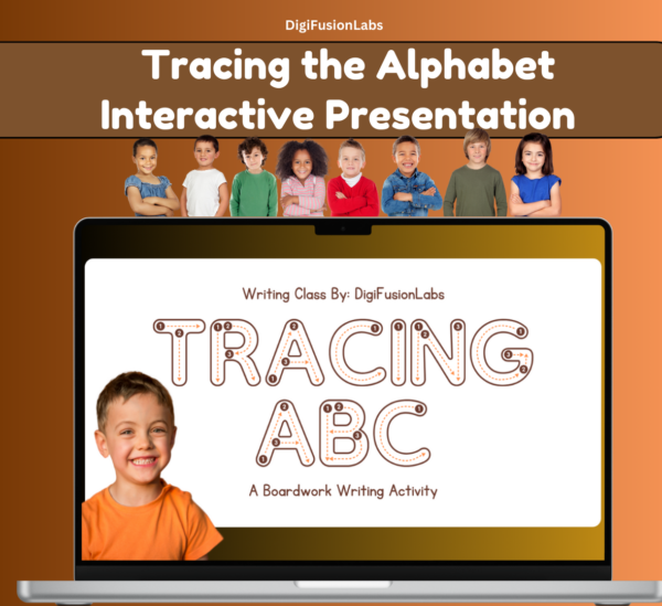 A completed handwriting worksheet showing neat letter tracing practice.